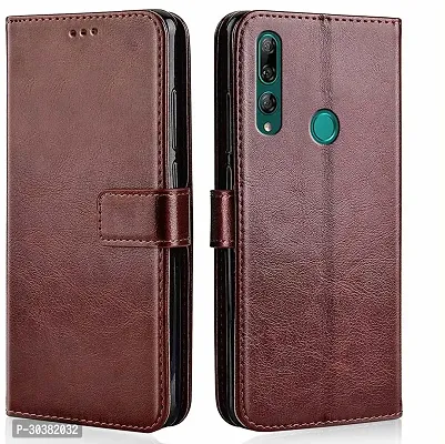 Coverblack Magnetic Case Artificial Leather Flip Cover For Honor 9XStkl22Vintage Brown-thumb0