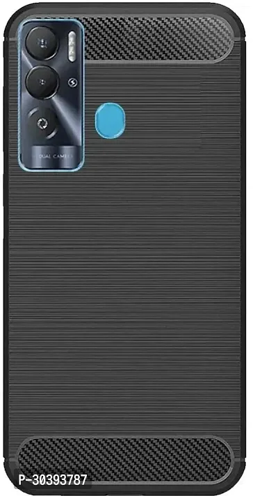 Coverblack Grip Case Rubber Back Cover For Tecno Pova NeoBlack-thumb0