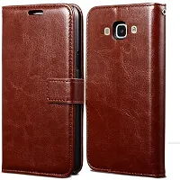 Classy Magnetic Case Artificial Leather,Plastic Flip Cover For Samsung Galaxy J5 2016 Smj510Vintage Brown-thumb1