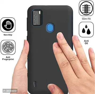 Coverblack Shock Proof Rubber Back Cover For Itel P651L , Vision2SBlack-thumb5