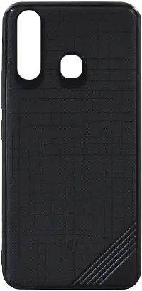 Classy Grip Case Rubber Back Cover For Vivo Y15Black-thumb1