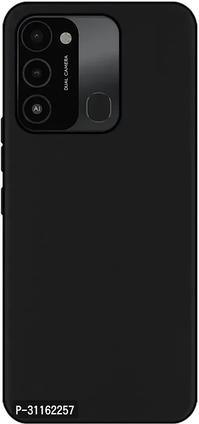 Coverblack Dual Protection Silicon Back Cover For Tecno Spark 8CBlack-thumb2