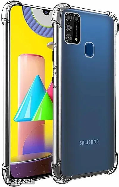 Coverblack Shock Proof Rubber Back Cover For Samsung Galaxy M30S ,Galaxy M31Transparent-thumb0