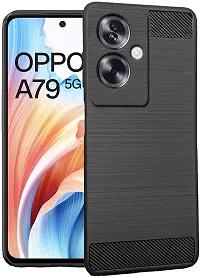 Classy Hybrid Tpu Rubber Back Cover For Oppo A79 5GBlack-thumb1