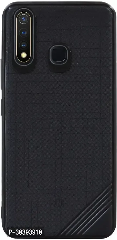 Coverblack Grip Case Rubber Back Cover For Vivo Y12Black-thumb0