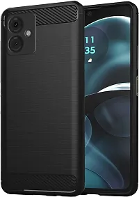 Classy Grip Case Silicon Back Cover For Motorola Moto G14Gravity Black-thumb1