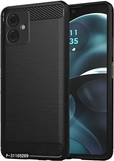 Classy Grip Case Silicon Back Cover For Motorola Moto G14Gravity Black-thumb2