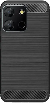 Classy Shock Proof Silicon Back Cover For Itel A663L , Aura 05IBlack-thumb1