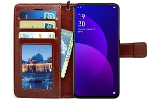 Classy Magnetic Case Artificial Leather,Rubber Flip Cover For Huawei Y9 Prime 2019Executive Brown-thumb2