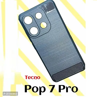 Classy Flexible Rubber Back Cover For Tecno Pop 7 ProBlack-thumb5