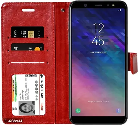 Coverblack Magnetic Case Artificial Leather,Rubber Flip Cover For Iphone Xs , 10S , 10 , IphonexVintage Red-thumb3