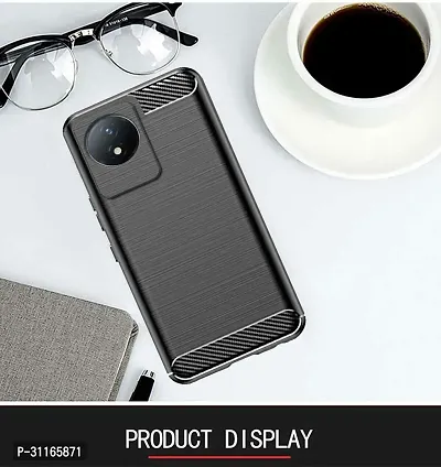 Classy Dual Protection Rubber Back Cover For Vivo Y02Black-thumb5