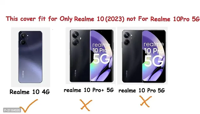 Classy Flexible Rubber Back Cover For Realme 10 4G-thumb4