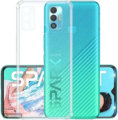 Coverblack Dual Protection Rubber Back Cover For Tecno Spark 7 , 7T , Kf6P , R651Transparent Totu-thumb0