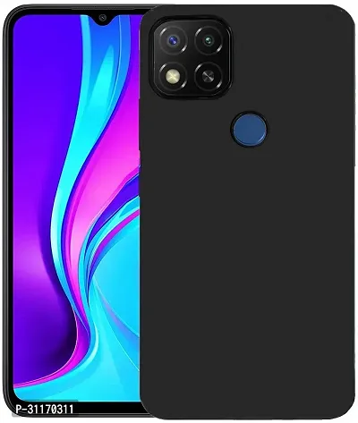 Classy Flexible Rubber Back Cover For Redmi 9Black-thumb0