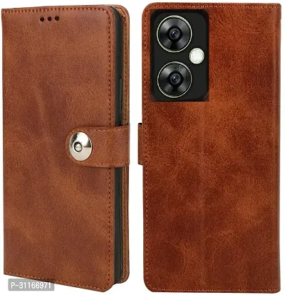 Classy Magnetic Case Artificial Leather,Silicon Flip Cover For Mi Redmi 13C 5GVintage Brown-thumb0