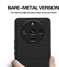 Classy Dual Protection Rubber Back Cover For Realme 12 Pro+ 5GBlack-thumb4