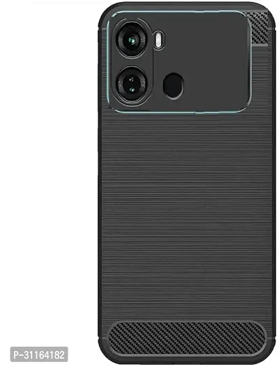 Coverblack Dual Protection Rubber Back Cover For Itel P40 ( 6.6 Inch )Black-thumb5