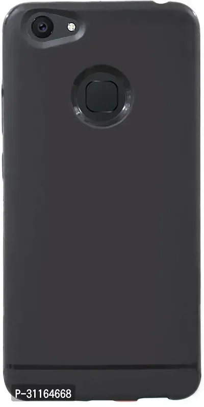 Classy Shock Proof Rubber Back Cover For Vivo V7 Plus ( 1716)Black-thumb0