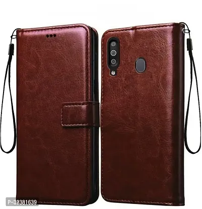 Coverblack Dual Protection Artificial Leather,Rubber Flip Cover For Lenovo K10Plus Pagw0015InVintage Cherry Brown-thumb2