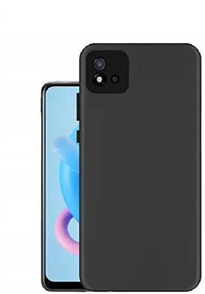 Bai and kaka Slim Flexible Soft Candy Back Case For Realme C21 (Black)