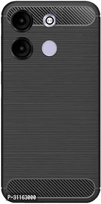 Coverblack Shock Proof Silicon Back Cover For Itel A663L , Aura 05IBlack-thumb0