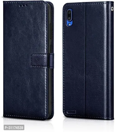 Classy Dual Protection Artificial Leather,Rubber Flip Cover For Gionee Max (2 Gb Ram)Attractive Blue-thumb2