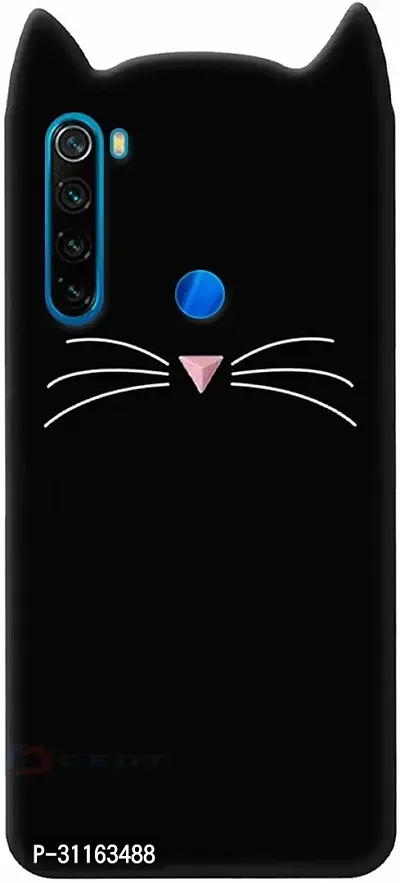 Coverblack Flexible Silicon Back Cover For Redmi Note 8Black-thumb0