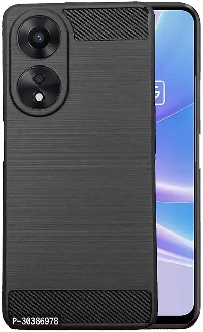 Coverblack Dual Protection Silicon Back Cover For Oppo Cph2495 , A78 5G (6.56 )Black-thumb2