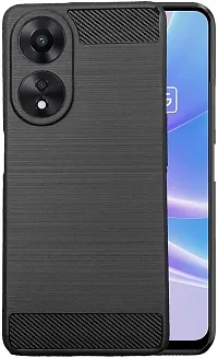 Classy Dual Protection Silicon Back Cover For Oppo Cph2495 , A78 5G (6.56 )Black-thumb1