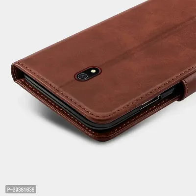 Coverblack Dual Protection Artificial Leather,Rubber Flip Cover For Lenovo K10Plus Pagw0015InVintage Cherry Brown-thumb4