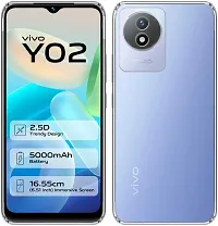 Coverblack Dual Protection Rubber Back Cover For Vivo Y02Transparent-thumb1