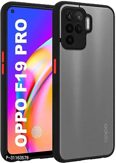 Coverblack Camera Bump Protector Polycarbonate Back Cover For Oppo F19 ProBlack Smoke-thumb2