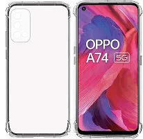 Classy Flexible Rubber Back Cover For Oppo A74 5G-thumb1