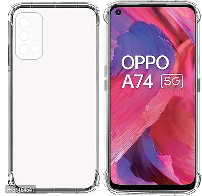 Classy Flexible Rubber Back Cover For Oppo A74 5G-thumb2