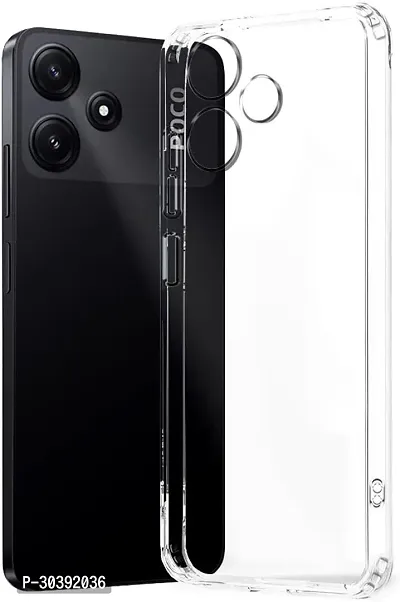 Coverblack Dual Protection Silicon Back Cover For Mi Poco M6Pro 5G 2023Transparent Totu-thumb0