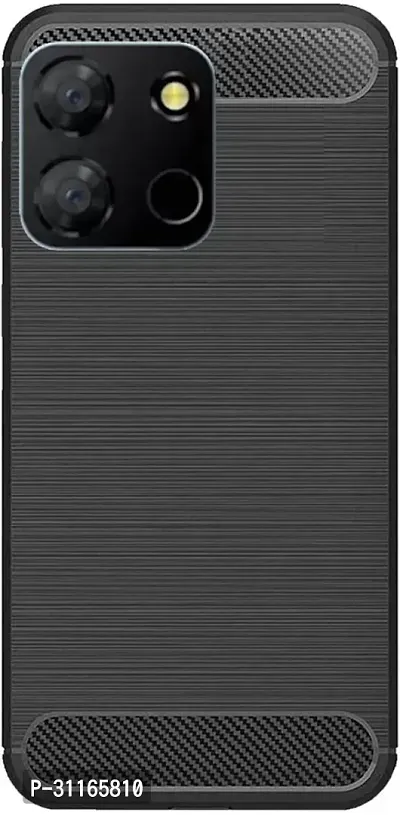 Classy Flexible Rubber Back Cover For Itel A60 , A60SBlack-thumb2