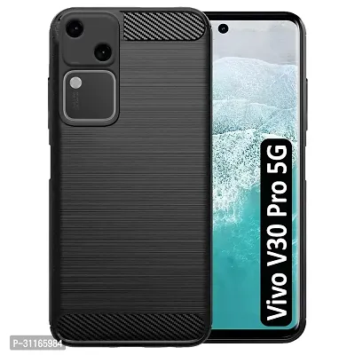 Classy Silicone Matte Rubber Hybrid Case Back Cover For Vivo V2318 , Vivo V305GBlack-thumb2