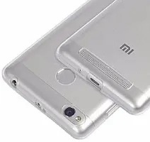 Coverblack Shock Proof Rubber Back Cover For Mi Redmi 3S PrimeTransparent-thumb1