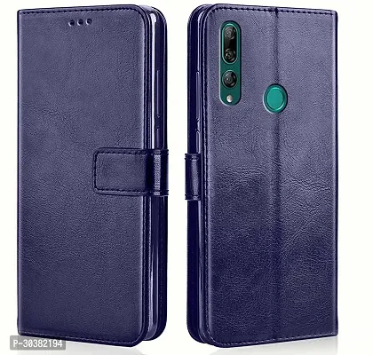 Coverblack Dual Protection Artificial Leather Flip Cover For Lenovo K10NoteNavy Blue-thumb0