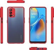 Classy Rugged Armor Polycarbonate Back Cover For Oppo Cph2263 , A74 5G (6.49 InchRed-thumb1