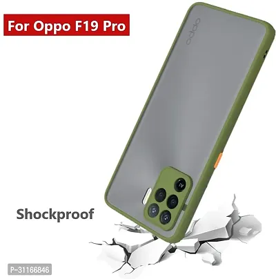 Classy Camera Bump Protector Polycarbonate Back Cover For Oppo F19 ProParrot Green-thumb5