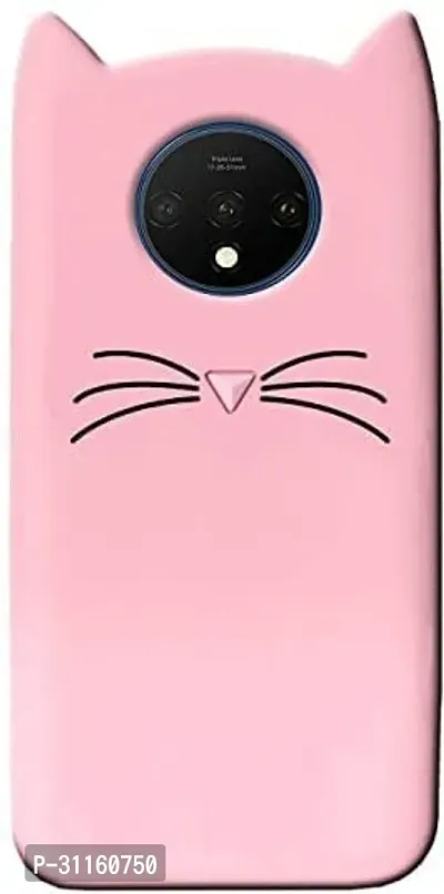 Coverblack Dual Protection Rubber Back Cover For Oneplus 7TBaby Pink-thumb2