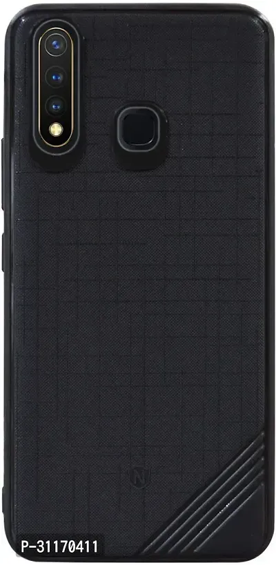 Classy Grip Case Rubber Back Cover For Vivo 1915 , Vivo Y19Black-thumb2