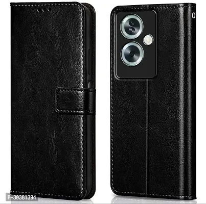 Coverblack Grip Case Artificial Leather,Rubber Flip Cover For Oppo A79 5GGravity Black-thumb0