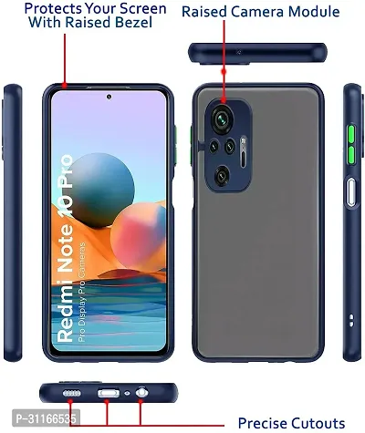 Classy Camera Bump Protector Polycarbonate Back Cover For Redmi Note 10 Pro MaxBlue-thumb3