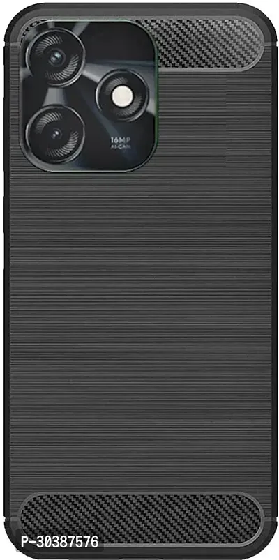 Coverblack Grip Case Rubber Back Cover For Tecno Ki5K , Spark 10CBlack-thumb2