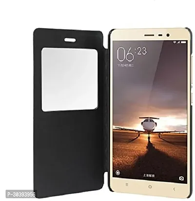 Coverblack Dual Protection Artificial Leather,Plastic Flip Cover For Samsung J4 Plus Smj415FBlack-thumb3