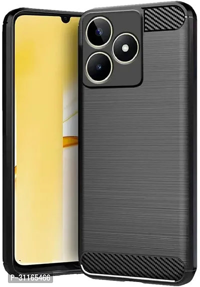 Classy Camera Bump Protector Rubber Back Cover For Realme Narzo N53Black-thumb2