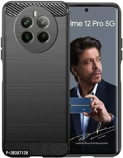 Coverblack Hybrid Tpu Silicon Back Cover For Realme 12Pro Rmx3842Gravity Black-thumb0